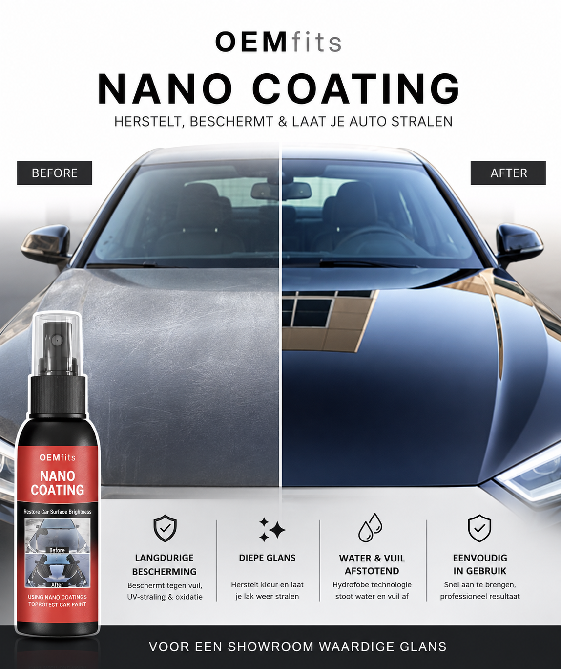 OEMfits | Nano Ceramic Coating Kit – Hoogglans Lakbescherming voor Auto’s