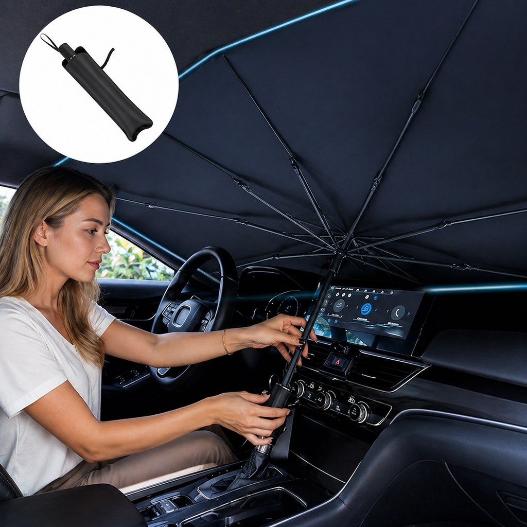 OEMfits | Premium Auto Zonnescherm Paraplu Opvouwbaar